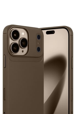 iPhone 17 Pro Max Auto Focus Karbon Kapak - Kahverengi