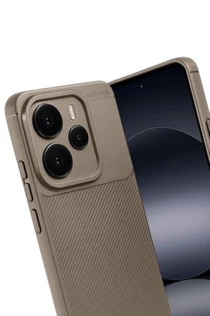 Note 14 5G Auto Focus Karbon Kapak - Kahverengi