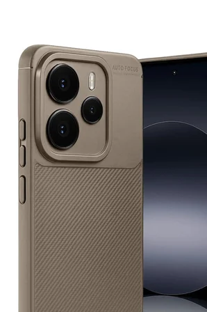 Note 14 5G Auto Focus Karbon Kapak - Kahverengi