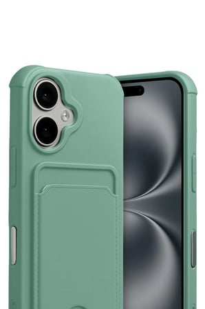 iPhone 17 Kelvin Kartvizitli Silikon - Açık Yeşil