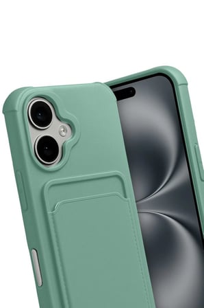 iPhone 17 Kelvin Kartvizitli Silikon - Açık Yeşil
