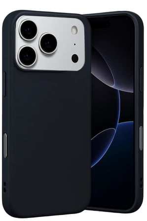iPhone 17 Pro Max Nano içi Kadife Silikon - Siyah