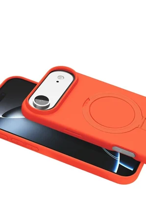 iPhone 17 Air Regal Magsafe Standlı Kapak - Turuncu