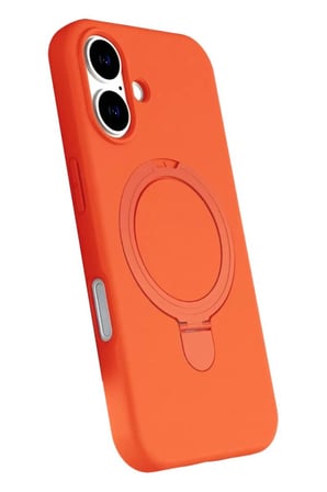 iPhone 16 Regal Magsafe Standlı Kapak - Turuncu