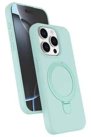 iPhone 15 Pro Max Regal Magsafe Standlı Kapak - Su Yeşili