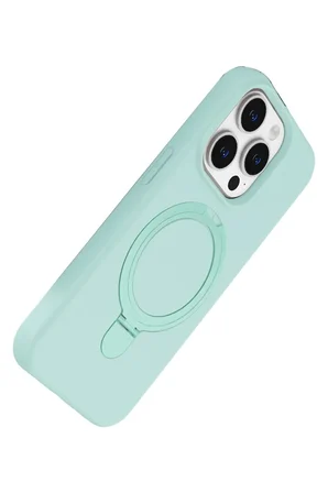 iPhone 15 Pro Max Regal Magsafe Standlı Kapak - Su Yeşili
