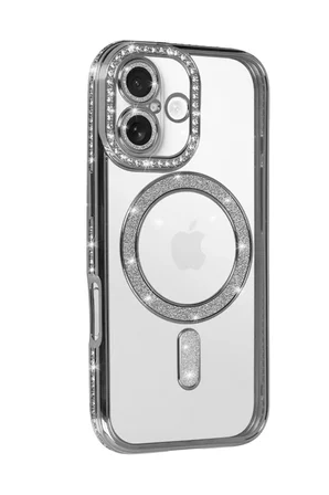 iPhone 17 Joke Simli Magneticsafe Kılıf - Gümüş