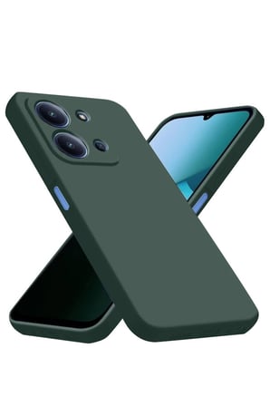 Redmi 15C 4G Nano içi Kadife Silikon - Koyu Yeşil
