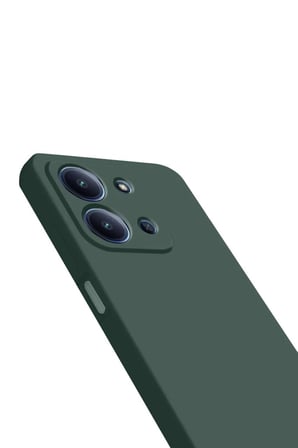 Redmi 15C 4G Nano içi Kadife Silikon - Koyu Yeşil