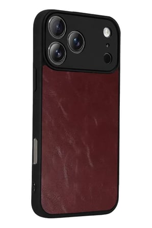 iPhone 17 Pro Aras Deri Kapak - Bordo