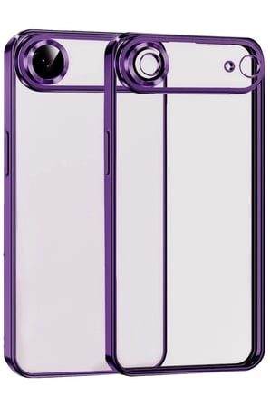 iPhone 17 Air  Lensli Silikon - Açık Mor