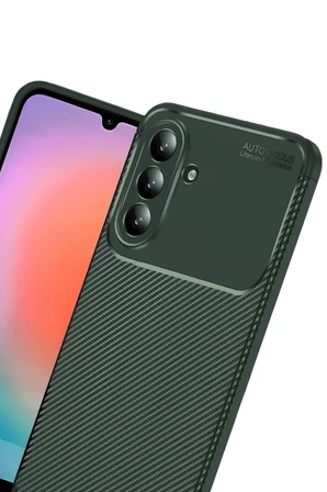 Samsung Galaxy A37 5G Auto Focus Karbon Kapak - Koyu Yeşil