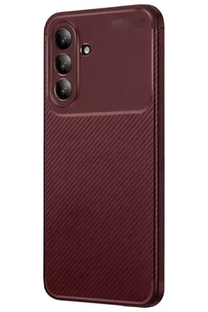 Samsung Galaxy A36 Kılıf Auto Focus Karbon Kapak - Bordo