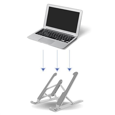 Sylar Ayarlanabilir Plastik Dizüstü Destek Tabanı Katlanabilir Taşınabilir Laptop Sehpası Yükselti