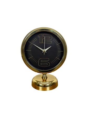 Elite Black Gold 25 x 20 Cm Metal Masa Saati