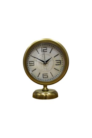 Premium Vintage 25 x 20 Cm Eskitme Metal Masa Saati
