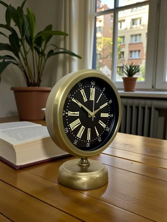 Time Art 25 x 20 Eskitme Metal Masa Saati