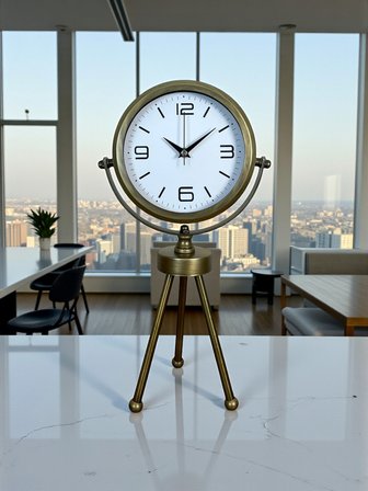 Eskitme Üç Ayaklı Masa Saati