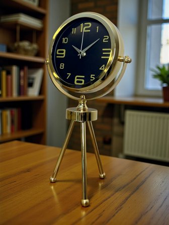Vintage Prestige Üç Ayaklı Metal Masa Saati