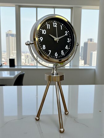 Sylar Zentime Silver Classic Tasarım Üç Ayaklı Metal Masa Saati