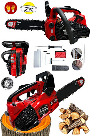 PROFESYONEL Benzinli Testere Hızar Motoru Ağaç Odum Dal Budama Kesme Testeresi