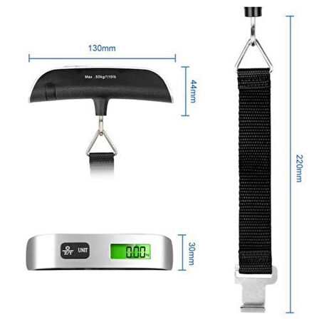 Sylar Dijital Ekranlı Valiz Kilo Ölçücü Hassas Valiz Tartısı