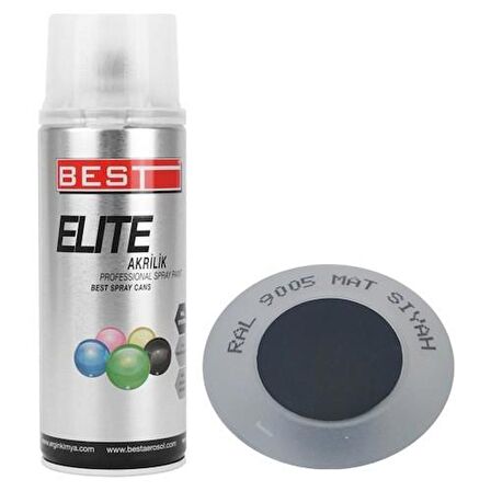 Best Elite Mat Siyah RAL9005 Sprey Boya 400 ml