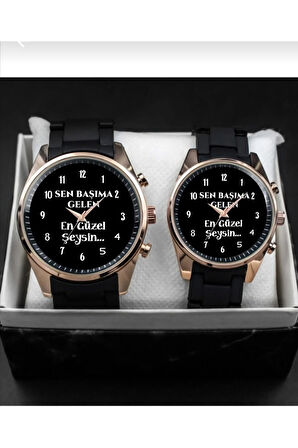 Çift Saatleri Sen Başıma Gelen En Güzel Şeysin Yazılı Sevgili Saati