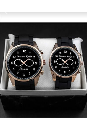 Çift Saatleri Sevgili Saati Bay Çift Kol Saatleri Siyah Sevgililer Günü Hediyesi