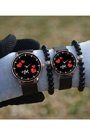 Çift Saatleri Çift Sevgili Metal Kordon Kol Saatleri Bay