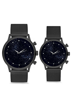 Çift Saatleri Sevgili Saati Sade Gece Tasarım Çift Kol Saati