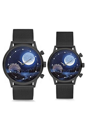 Çift Saatleri Sevgili Saati Gece Tasarım Şık Çift Kol Saati