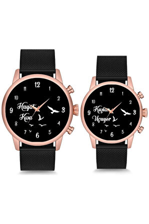 Çift Saatleri Sevgili Saati Hayat ve Kuşlar Çift Kol Saati