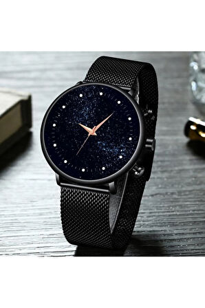 Erkek Kol Saati | Yıldızlar - Gece Tasarımı | Doğum Günü Hediyesi