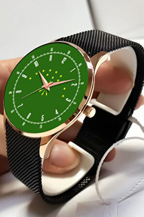 Çerkez Kol Saati | Çerkez Amblemli Yeşil Kadın Kol Saati