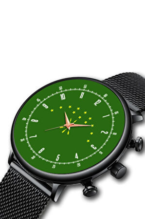 Çerkez Kol Saati | Çerkez Amblemli Yeşil Erkek Kol Saati
