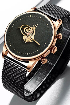 Sade Osmanlı Tuğrası Erkek Kol Saati