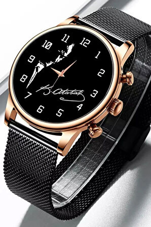 Atatürk Imzası Ve Silüeti Erkek Kol Saati En Anlamlı Doğum Günü Hediyesi