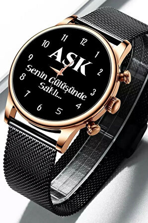 Erkek Kol Saati Aşk Senin Gülüşünde Saklı Doğum Günü Hediyesi