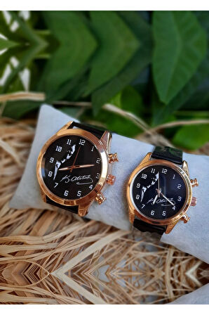 Çift Saatleri Sevgili Saati Kemal Atatürk Silueti ve İmzası Çift Kol Saatleri 10 Kasım