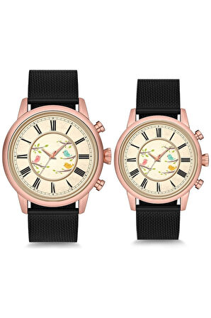 Romen Rakam Daldaki Kuşlar Çift Sevgili Kol Saati