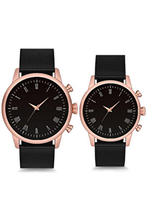 Çift Saatleri Sevgili Saati Şık Romen Rakam Çift Kol Saati