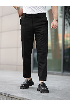 ERKEK PREMİUM DUBLE PAÇA BEL DESTEKLİ KUMAŞ PANTOLON