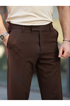 ERKEK PREMİUM DUBLE PAÇA BEL DESTEKLİ KUMAŞ PANTOLON