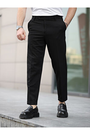 ERKEK PREMİUM DUBLE PAÇA BEL DESTEKLİ KUMAŞ PANTOLON