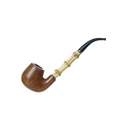 Şahin Bamboo Filtresiz Ebonit Saplı Pipo (240007)