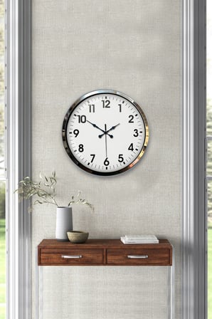 Sylar Zentime Krom Elegance 40 Cm Metal Standart Duvar Saati