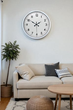 Sylar Zentime 40 Cm Metal Beyaz Klasik Duvar Saati