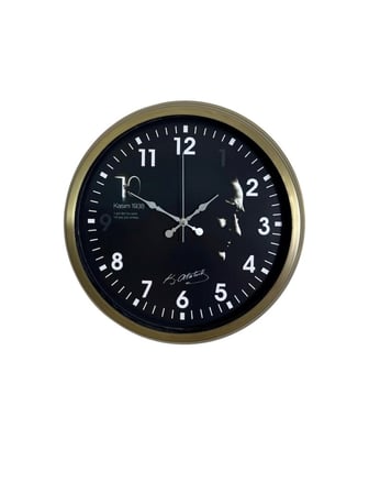 Vintage Prestige 40 Cm Eskitme Atatürk Duvar Saati