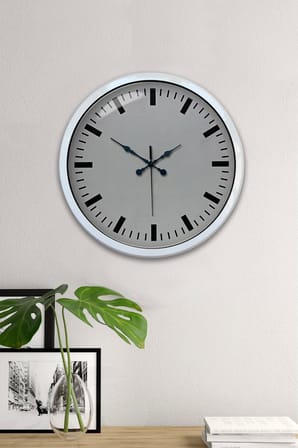 40 Cm Metal  Beyaz Modern Duvar Saati